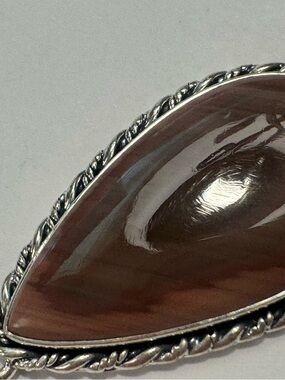 Hand Crafted Brown Teardrop Pendant Necklace